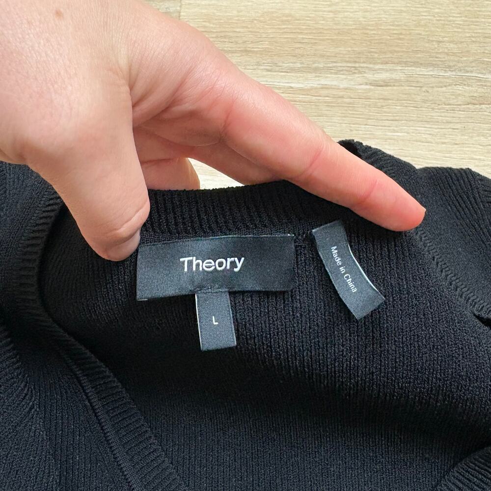 Theory A-Line Dress Women’s L Color Black - Picture 5 of 6
